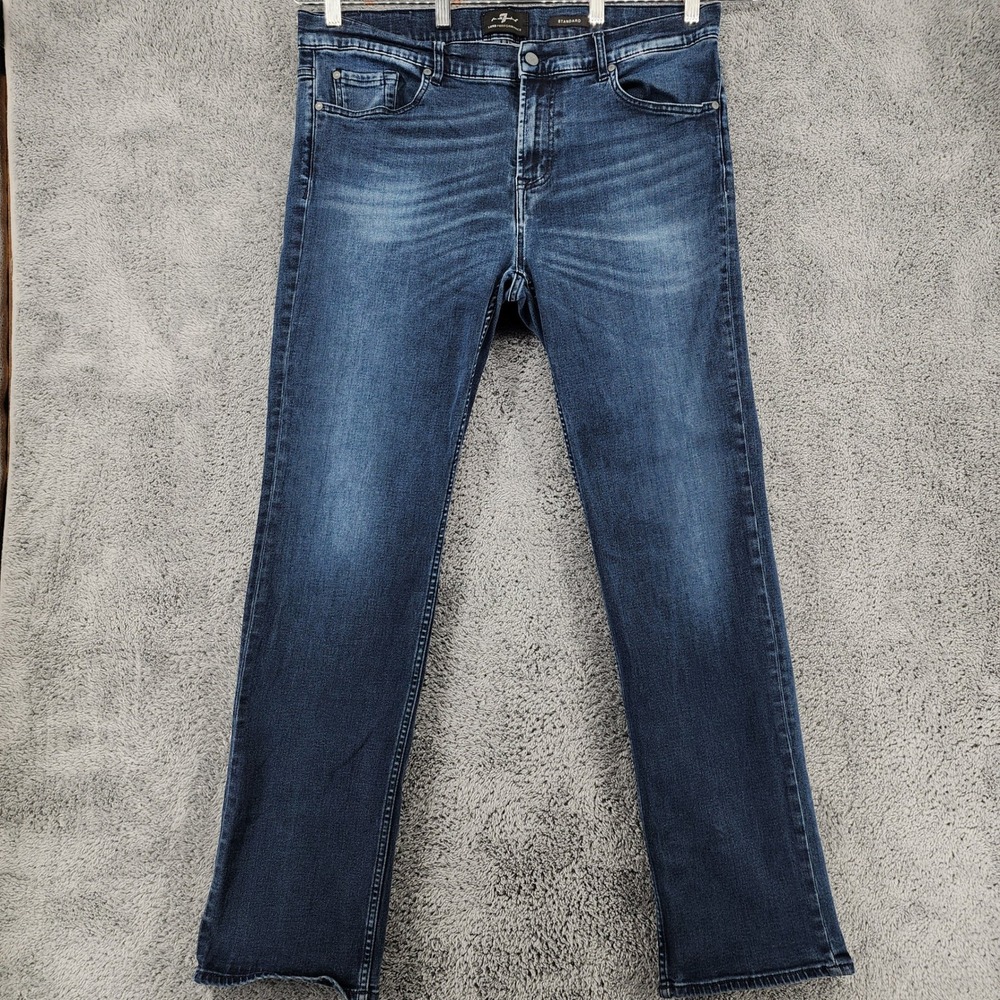 7 For All Mankind Luxe Performance Jeans Mens 38x33 Standard Straight Stretch
